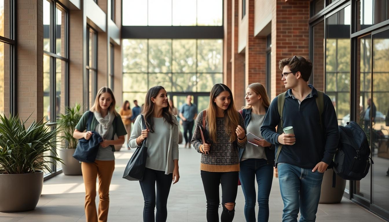 Students working in research laboratory