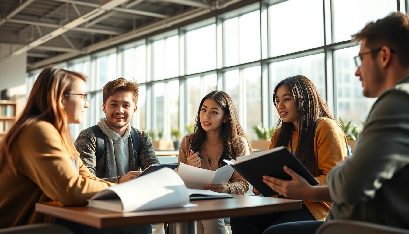 Modern university campus for students